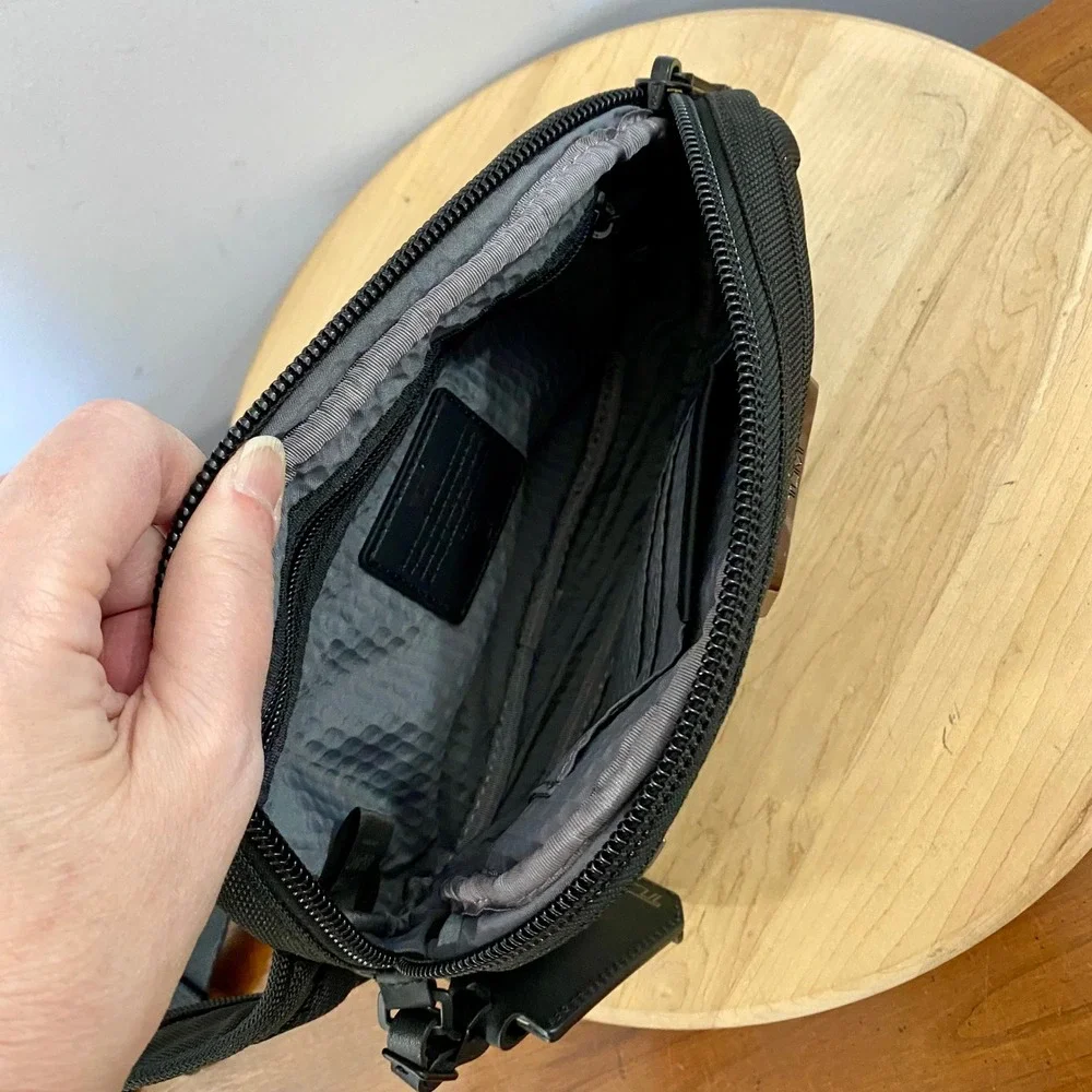 TUMI Recruit 3-in-1 Chest Pack Waist Bag Sling Black Ballistic Nylon 232701D